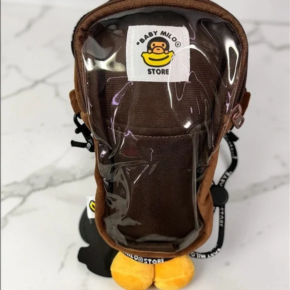 Brown and Yellow Monkey Plush Toy with Red Mushroom - Picture 2 of 2